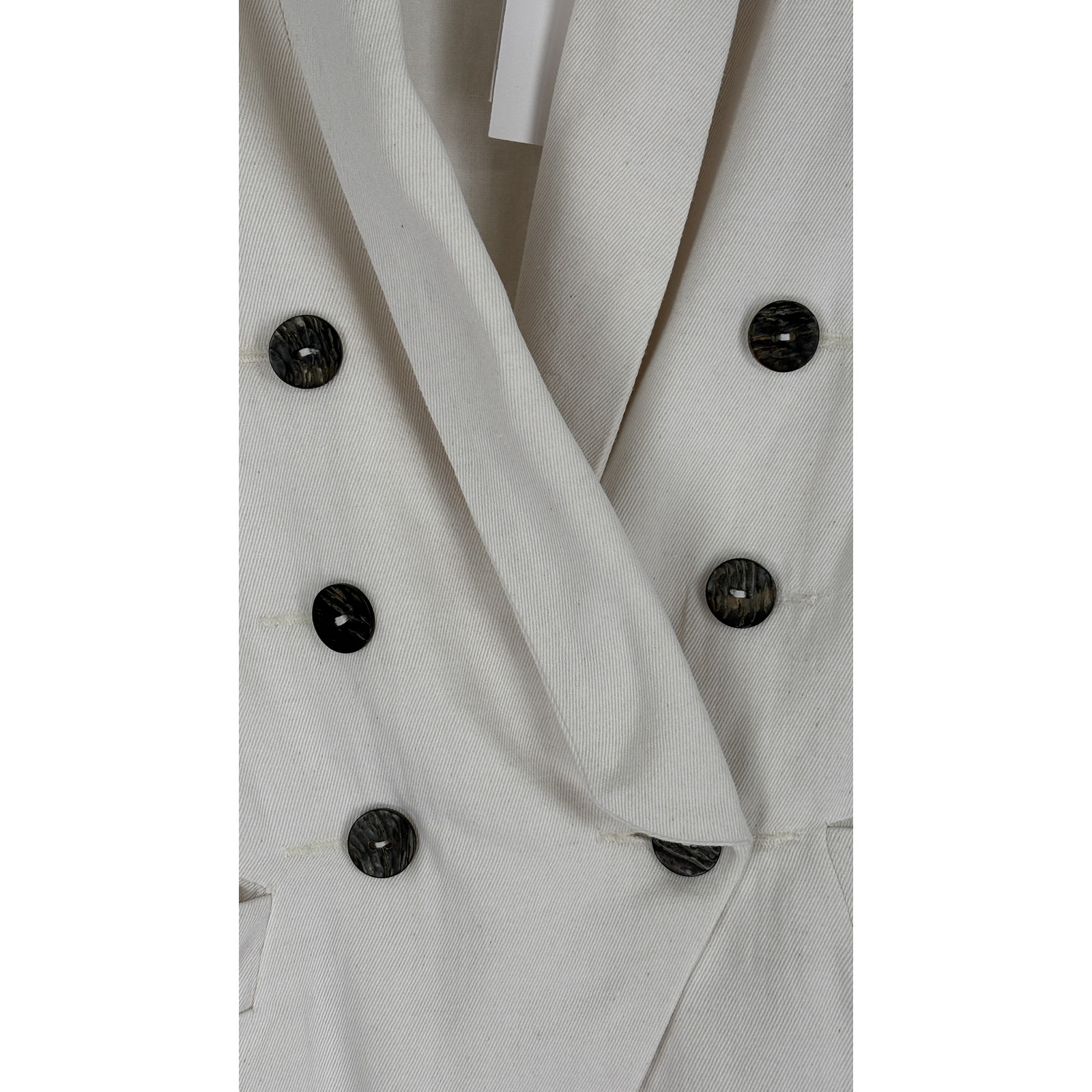 Maria Stanley Organic Cotton Maximo Blazer Jacket Bone White Womens Size Xs New — image 5 of 8